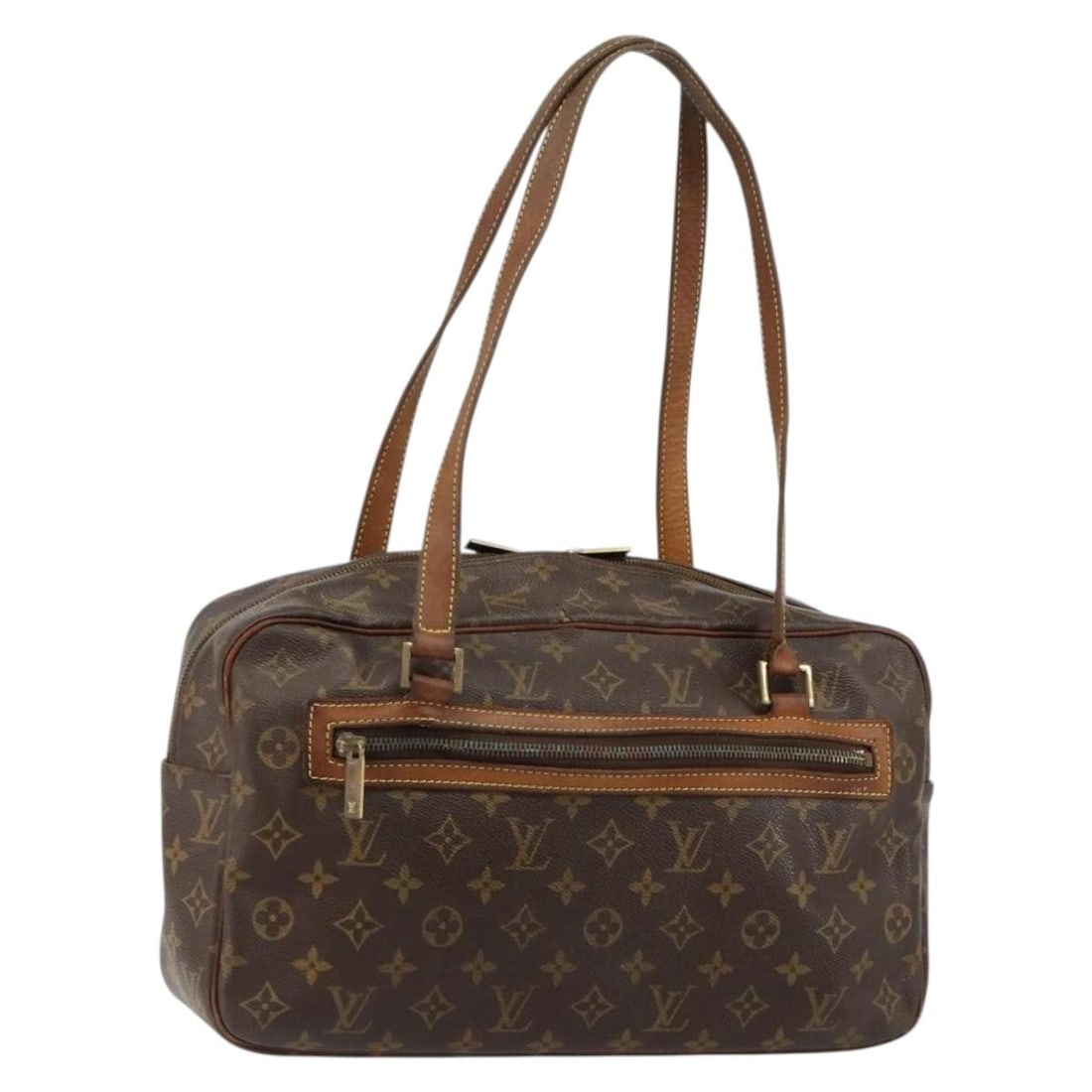 Louis Vuitton M51181 Cite GM Monogram Canvas Handbag France: Louis Vuitton M51181 Cite GM Monogram Canvas Handbag France Authentic Louis Vuitton Cite GM handbag in Monogram canvas for women. This heavily used bag shows notable wear throughout, including out-of-