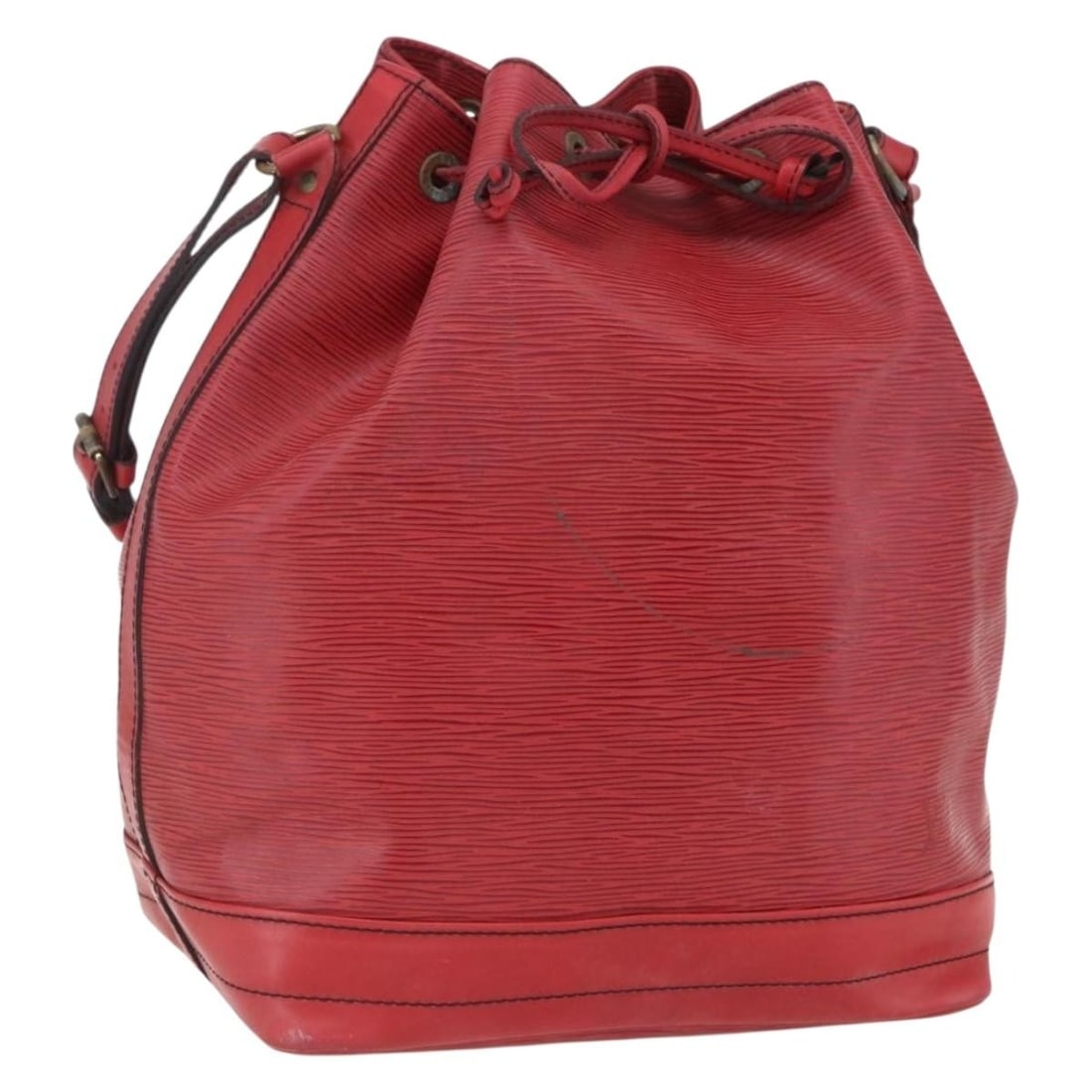 Louis Vuitton M44007 Noe Red Epi Leather Shoulder Bag: Louis Vuitton M44007 Noe Red Epi Leather Shoulder Bag Louis Vuitton Noe shoulder bag in red Epi leather. This women's bag is made in France and features a classic bucket-style silhouette with an adjus