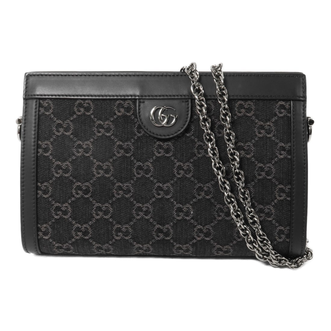 Gucci Ophidia GG Small Chain Shoulder Bag 503877 Black Denim (1 of 17)