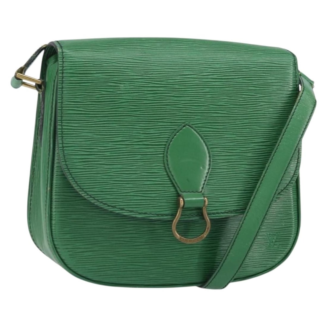 Green Epi Leather Saint Cloud GM Shoulder Bag by Louis Vuitton M52194: Green Epi Leather Saint Cloud GM Shoulder Bag by Louis Vuitton M52194 This Louis Vuitton Epi Saint Cloud GM shoulder bag features a green Epi leather exterior, offering both durability and classic sty