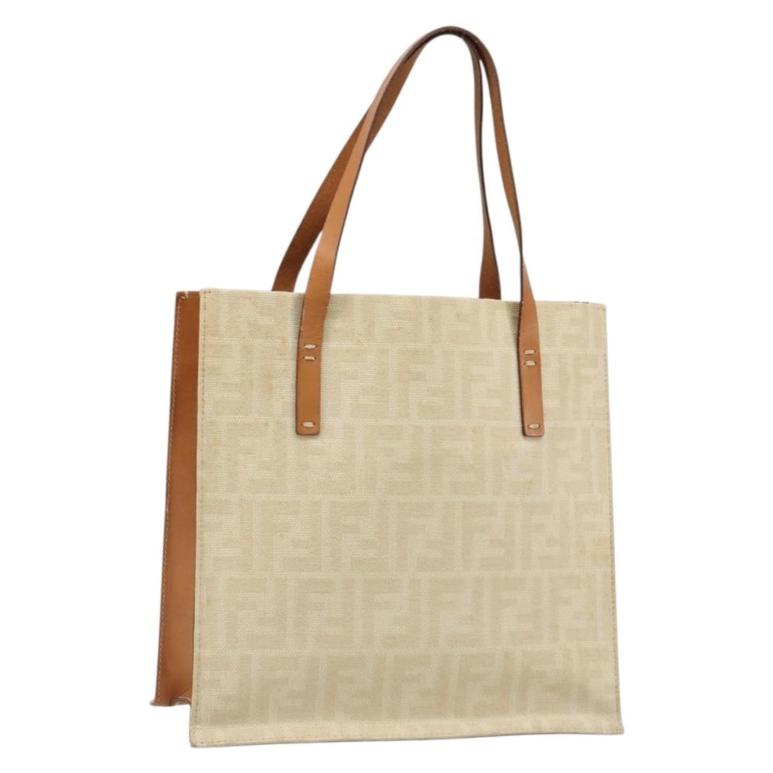 FENDI Zucca Canvas Beige Tote Bag Made in Italy (1 of 18)