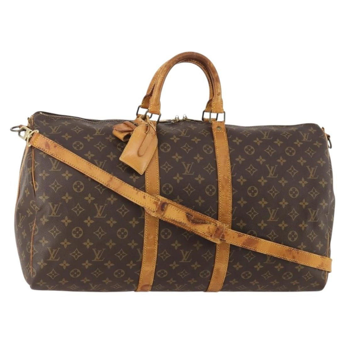 Louis Vuitton M41414 Keepall Bandouliere 55 Monogram Boston Bag: Louis Vuitton M41414 Keepall Bandouliere 55 Monogram Boston Bag Louis Vuitton Keepall Bandouliere 55 Boston bag in Monogram canvas. This travel bag includes a name tag, poignee, and shoulder strap. It