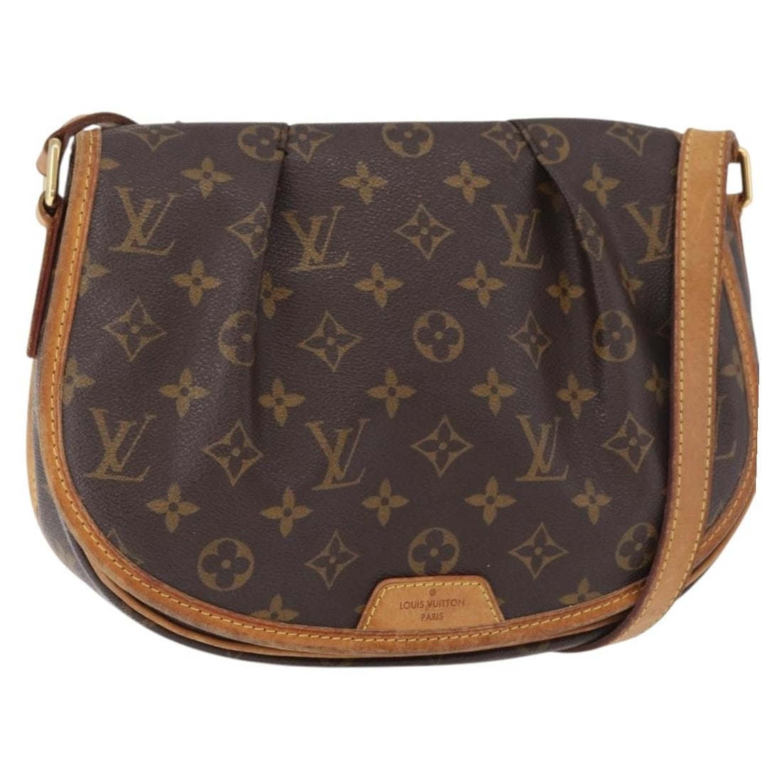 Louis Vuitton M40474 Menilmontant PM Monogram Canvas Shoulder Bag: Louis Vuitton M40474 Menilmontant PM Monogram Canvas Shoulder Bag Louis Vuitton Menilmontant PM shoulder bag in Monogram Canvas, made in France. This bag features the Monogram colorway and comes with 