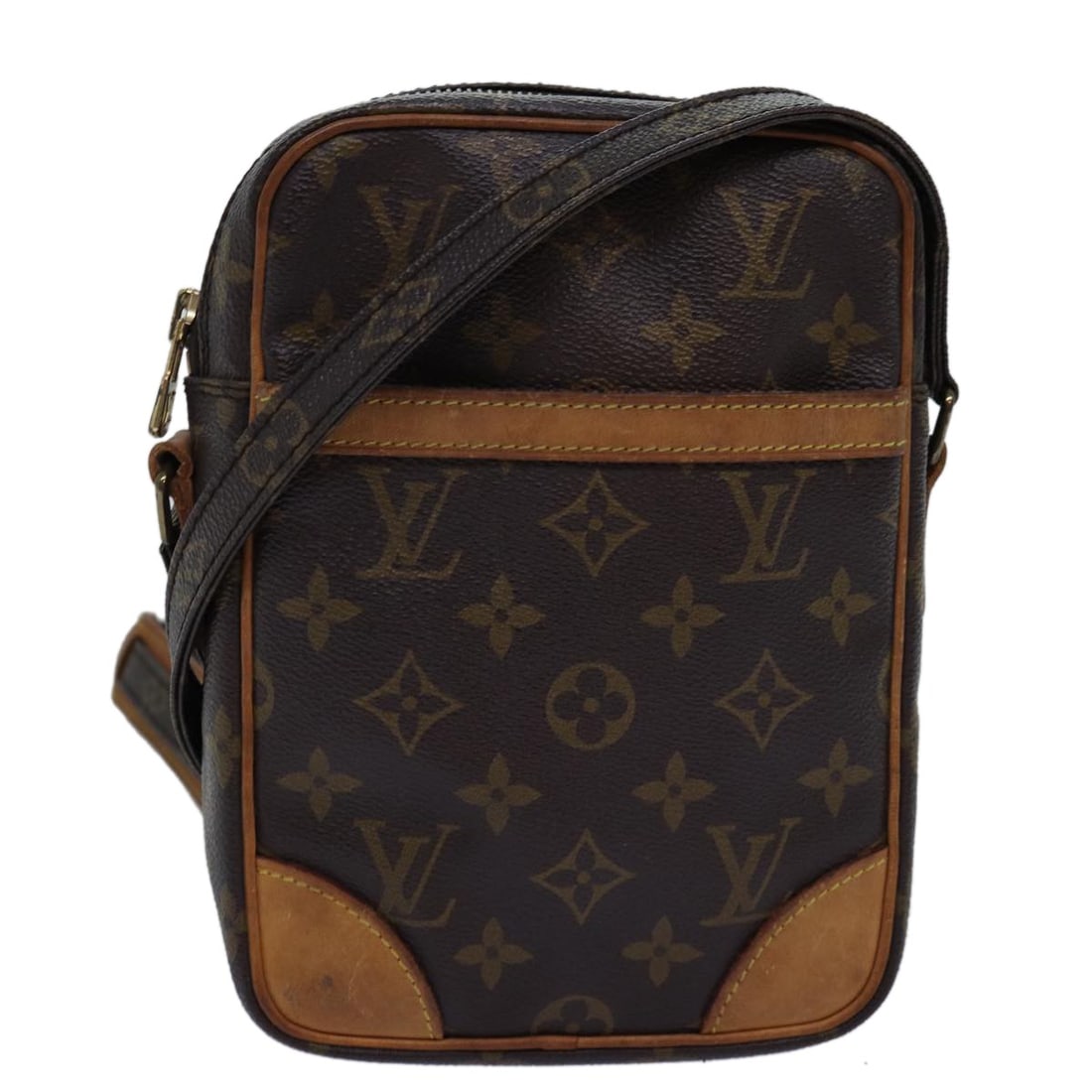 Louis Vuitton Danube M45266 Monogram Canvas Shoulder Bag: Louis Vuitton Danube M45266 Monogram Canvas Shoulder Bag Louis Vuitton Danube shoulder bag in Monogram canvas, model M45266, made in France. This women's bag is a heavily used example with notable wea