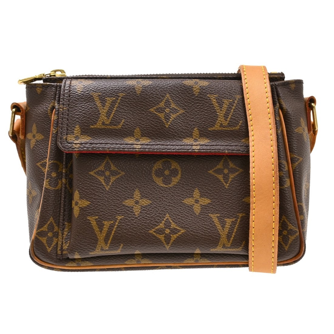 Louis Vuitton Viva Cite Brown Canvas Shoulder Bag: Louis Vuitton Viva Cite Brown Canvas Shoulder Bag Louis Vuitton Viva Cite Monogram Canvas bag in brown canvas, made in Spain. This female model measures 18 cm x 13 cm x 9 cm and is described as being 