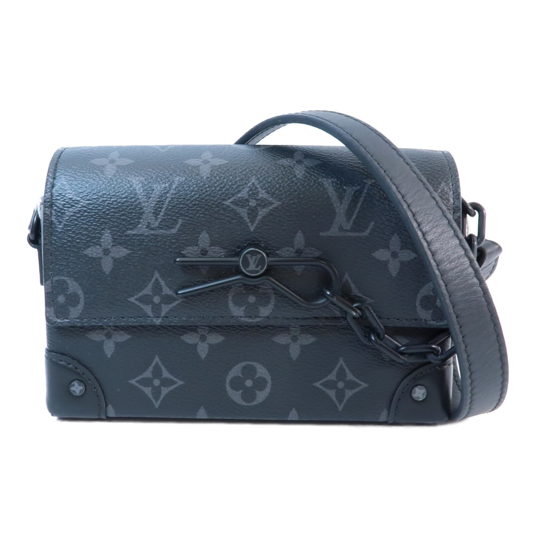 Louis Vuitton M81783 Steamer Wearable Wallet Monogram Eclipse Shoulder Bag: Louis Vuitton M81783 Steamer Wearable Wallet Monogram Eclipse Shoulder Bag Louis Vuitton LV Steamer Wearable Wallet Shoulder Bag M81783 in Monogram Eclipse and black PVC coated canvas. This men's shou