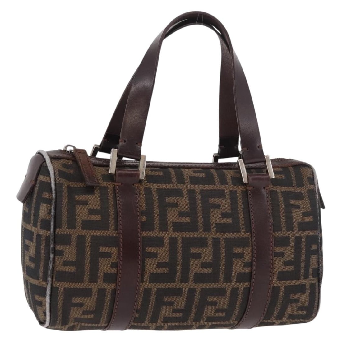 FENDI Zucca Canvas Handbag Black Brown Italy: FENDI Zucca Canvas Handbag Black Brown Italy Fendi Zucca Canvas hand bag in black and brown, made in Italy. The bag features exterior Zucca Canvas material and comes in a women's style with a handle d