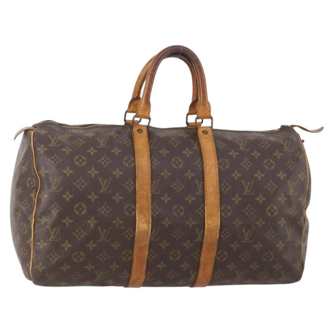 Louis Vuitton Keepall 45 Monogram Canvas Boston Bag M41428: Louis Vuitton Keepall 45 Monogram Canvas Boston Bag M41428 This is a Louis Vuitton Monogram Keepall 45 Boston Bag, model M41428, crafted in France from signature monogram canvas. The bag features a sp