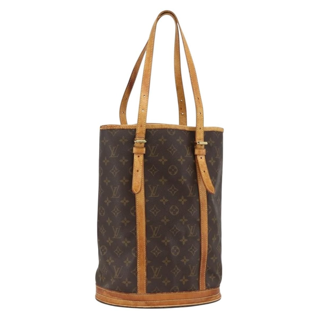 Louis Vuitton Monogram Canvas Bucket GM Shoulder Bag M42236 France: Louis Vuitton Monogram Canvas Bucket GM Shoulder Bag M42236 France This is a Louis Vuitton Monogram Bucket GM Shoulder Bag, model M42236. Crafted from the iconic monogram canvas, this women's shoulder