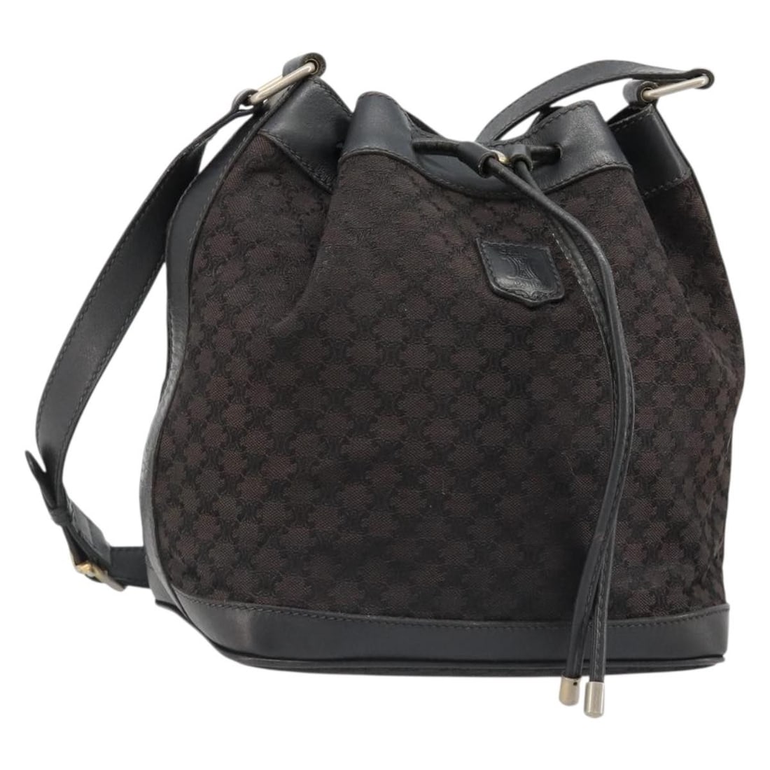 CELINE Black Macadam Canvas Shoulder Bag Made in Italy: CELINE Black Macadam Canvas Shoulder Bag Made in Italy Authentic CELINE shoulder bag in black Macadam canvas, made in Italy. This women's bag is offered with the item only; box and dust bag are not in