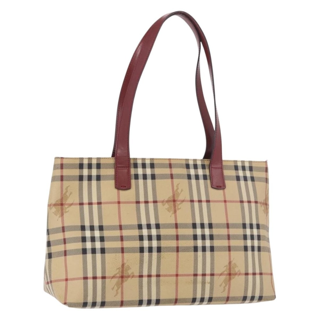 Burberry Nova Check PVC Leather Tote in Beige Silver: Burberry Nova Check PVC Leather Tote in Beige Silver Burberry tote bag in beige and silver PVC leather with the Nova Check design. This women's bag was made in Italy and includes only the bag shown; t