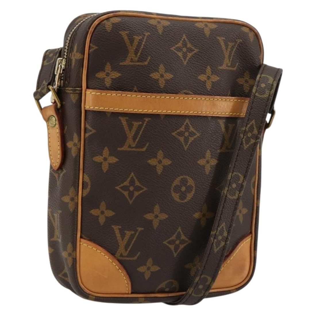 Louis Vuitton M45266 Danube Monogram Canvas Shoulder Bag: Louis Vuitton M45266 Danube Monogram Canvas Shoulder Bag Authentic Louis Vuitton Danube shoulder bag in Monogram canvas. This women's bag is made in France and includes only the bag shown, with no ite
