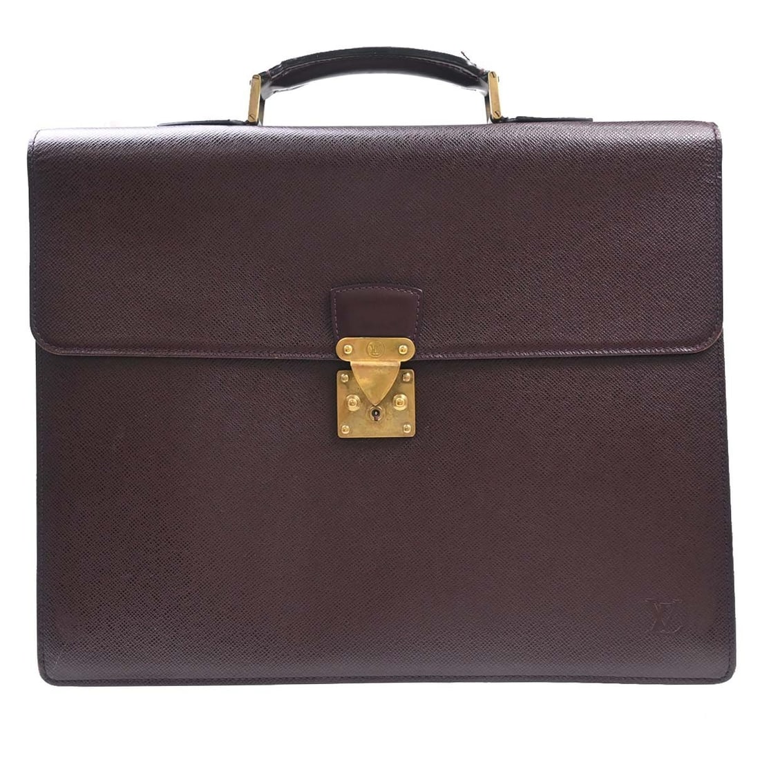 Louis Vuitton Serviette Moskova Taiga leather briefcase purple: Louis Vuitton Serviette Moskova Taiga leather briefcase purple Louis Vuitton Serviette Moskova in purple leather. This unisex bag is made in France and remains in good condition with visible wear from