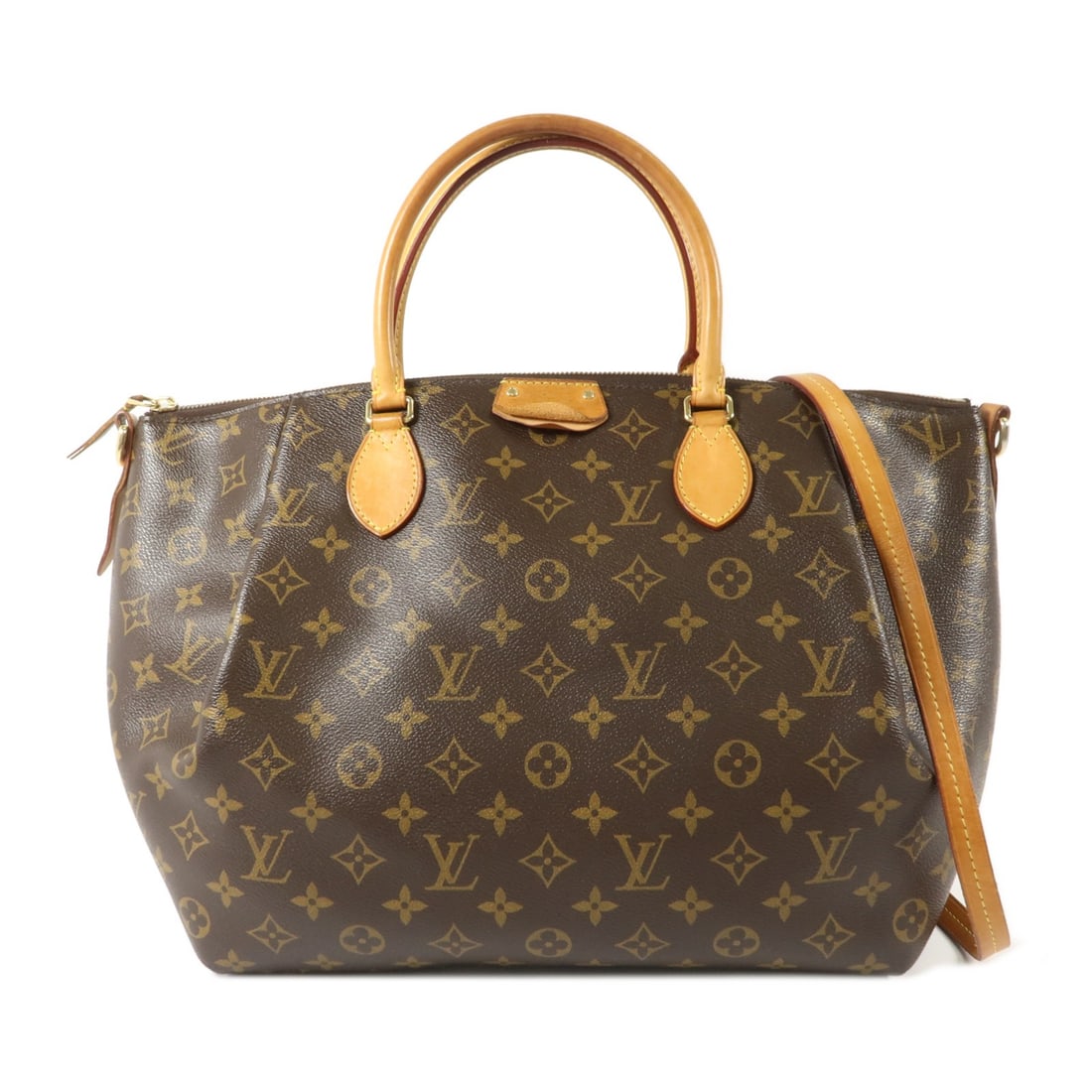 Louis Vuitton Turenne GM M48815 Monogram 2 Way Bag: Louis Vuitton Turenne GM M48815 Monogram 2 Way Bag Louis Vuitton Turenne GM 2 Way Shoulder Bag in brown Monogram and PVC coated canvas. This women's bag is a regular size style with a top handle and s
