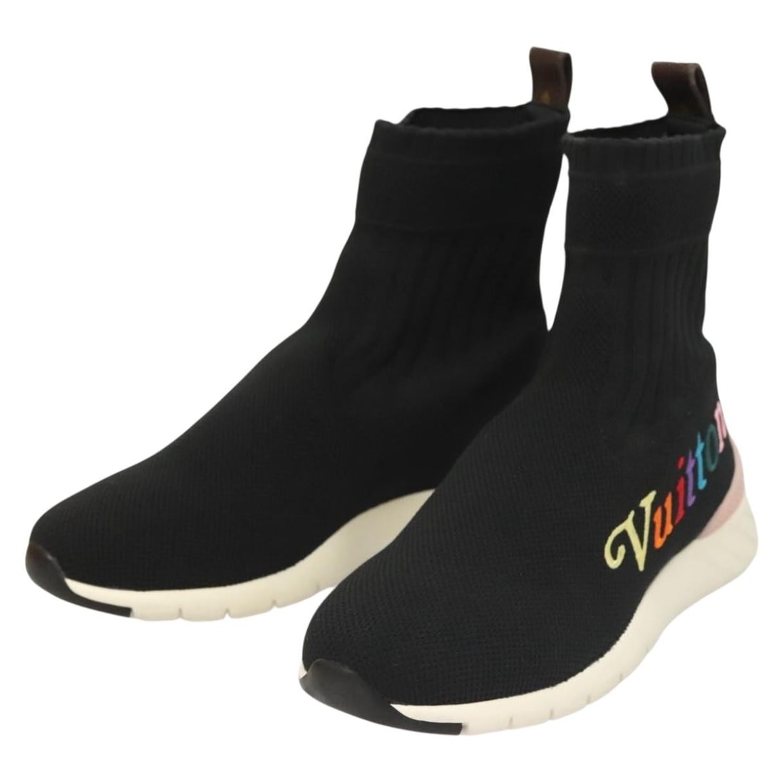 LOUIS VUITTON After Game Socks Sneakers Black Cotton Made in Italy (1 of 18)