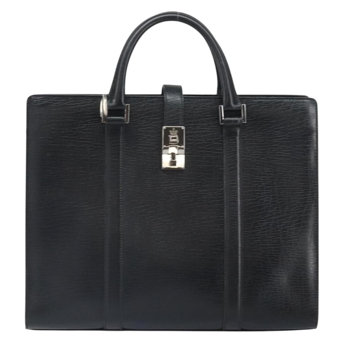 Gucci Vintage Black Leather Handbag Made in Italy (1 of 18)