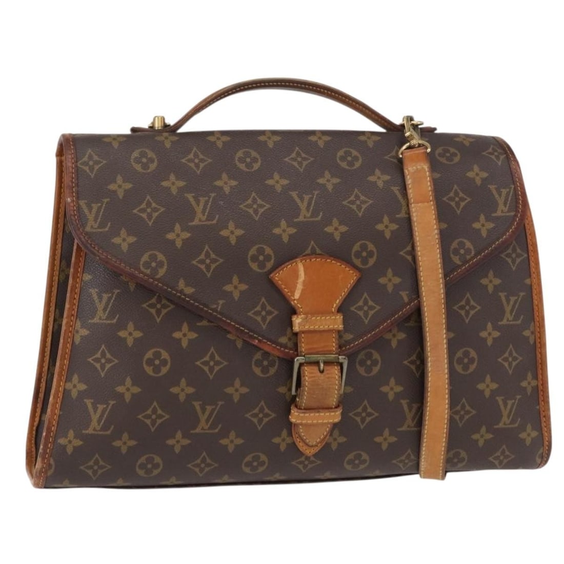 Louis Vuitton M51121 Beverly Monogram Canvas Handbag with Shoulder Strap: Louis Vuitton M51121 Beverly Monogram Canvas Handbag with Shoulder Strap Louis Vuitton Beverly handbag in Monogram canvas, made in France. This women's bag includes a shoulder strap and shows heavy si