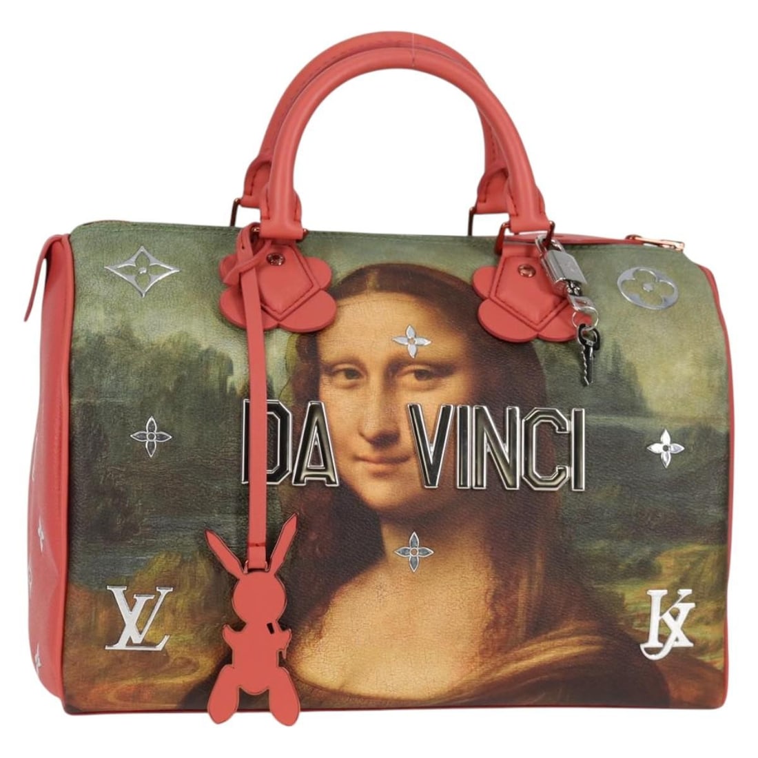 Louis Vuitton M43372 Speedy 30 Hand Bag Pink PVC Leather: Louis Vuitton M43372 Speedy 30 Hand Bag Pink PVC Leather Louis Vuitton Masters Collection DA VINCI Speedy 30 handbag in pink PVC leather, made in France. This women's bag includes a dust bag, padlock,