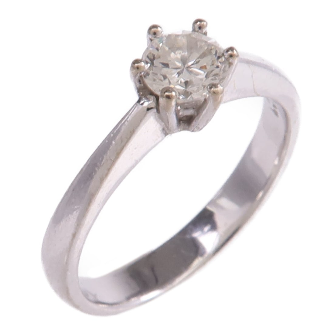 18K White Gold Diamond Ring Brand Jewelry Size 5.5 (1 of 9)