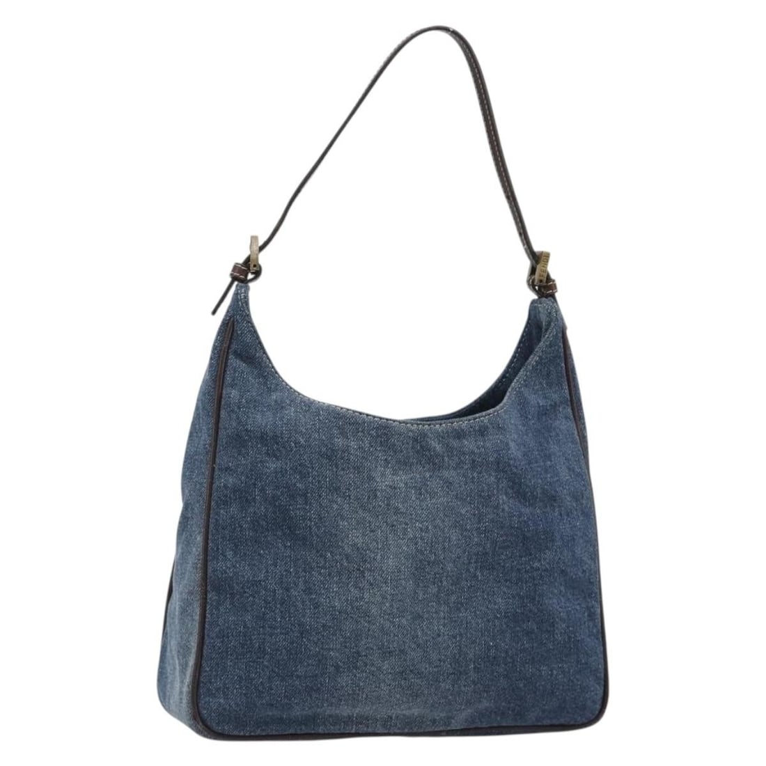 Fendi Blue Canvas Shoulder Bag with Dust Bag Gold Tone: Fendi Blue Canvas Shoulder Bag with Dust Bag Gold Tone Authentic Fendi shoulder bag in blue canvas with gold-tone accents. Made in Italy, this women's bag includes a dust bag and features a shoulder s