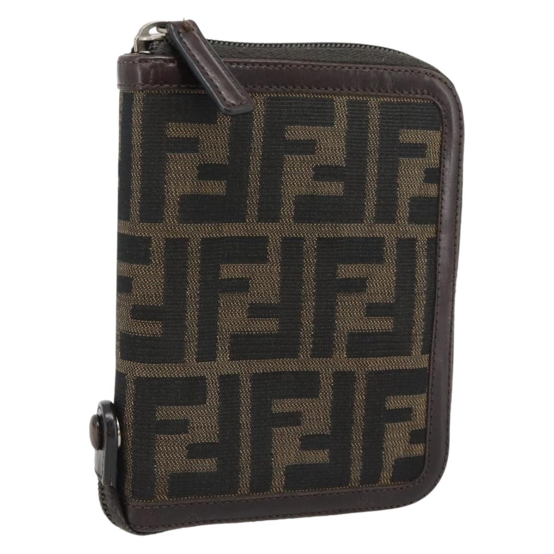 FENDI Zucca Canvas Day Planner Cover with Address Book Brown Black: FENDI Zucca Canvas Day Planner Cover with Address Book Brown Black Fendi Zucca Canvas Day Planner Cover in brown and black, made in Italy. It is a women's day planner cover in canvas/Zucca canvas and 