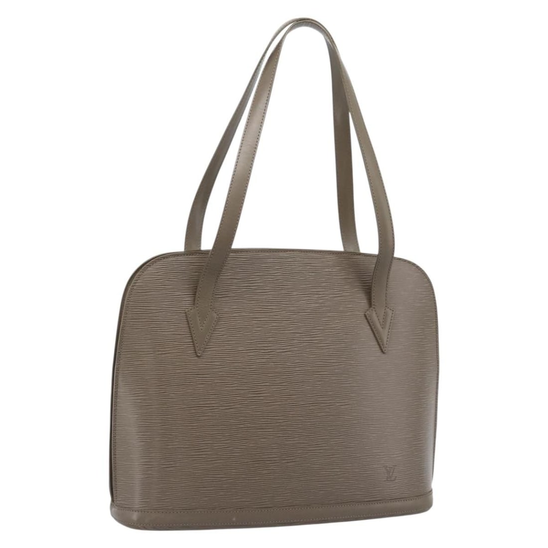 Louis Vuitton M5228C Lussac Epi Leather Shoulder Bag Gray Pepper: Louis Vuitton M5228C Lussac Epi Leather Shoulder Bag Gray Pepper Louis Vuitton Lussac shoulder bag in gray pepper Epi leather. This women's bag is a customized piece that has been repainted and shows 
