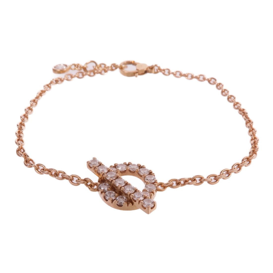 HERMES Finesse Diamond Bracelet in 18K Rose Gold (1 of 8)