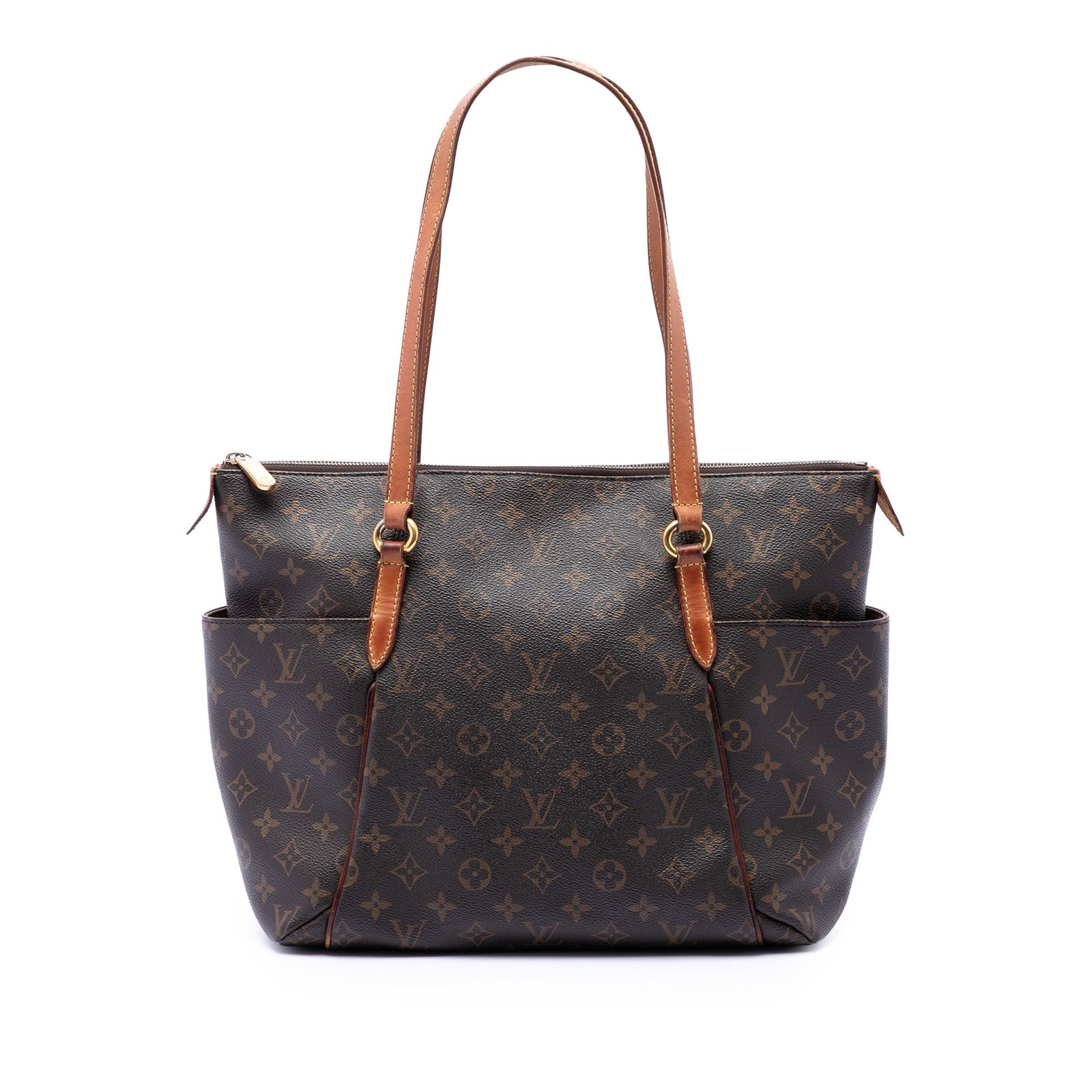 Louis Vuitton Totally MM Monogram Canvas Shoulder Bag: Louis Vuitton Totally MM Monogram Canvas Shoulder Bag Louis Vuitton Monogram Totally MM shoulder bag with a monogram canvas body, flat vachetta leather straps, top zip closure, exterior side slip pock