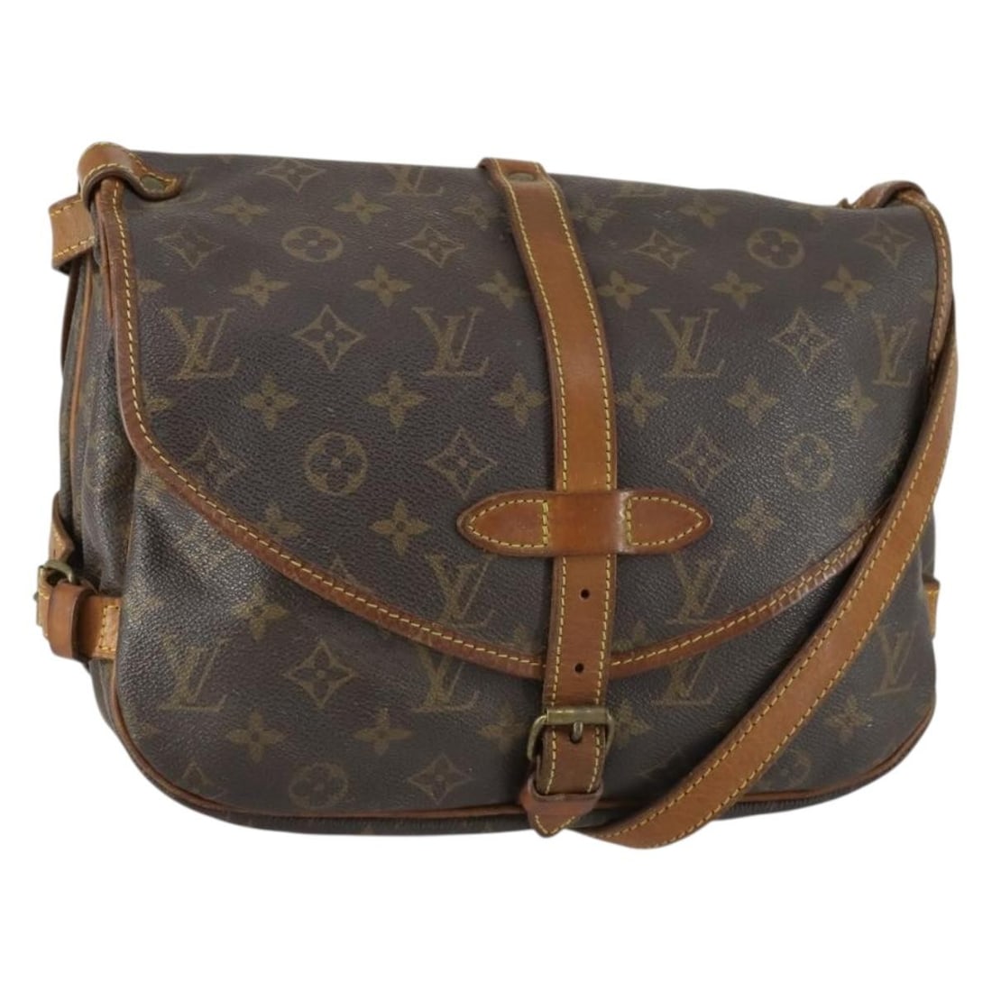 Louis Vuitton Saumur 30 Monogram Canvas Shoulder Bag M42256 France: Louis Vuitton Saumur 30 Monogram Canvas Shoulder Bag M42256 France This Louis Vuitton Saumur 30 shoulder bag features the iconic Monogram canvas exterior and showcases classic style. Made in France, i