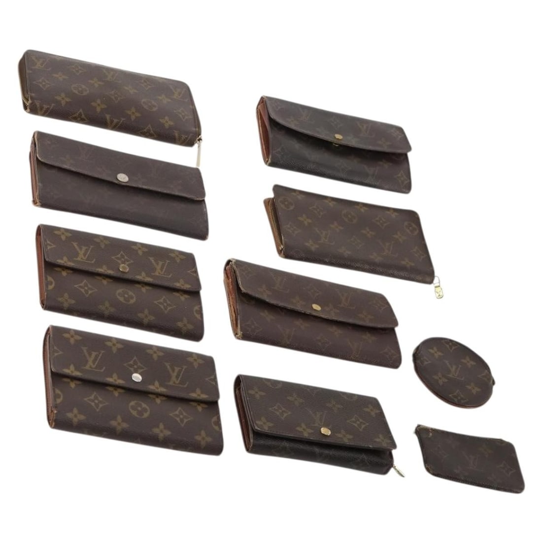 Lot of 10 Louis Vuitton Monogram Canvas Wallets (1 of 18)