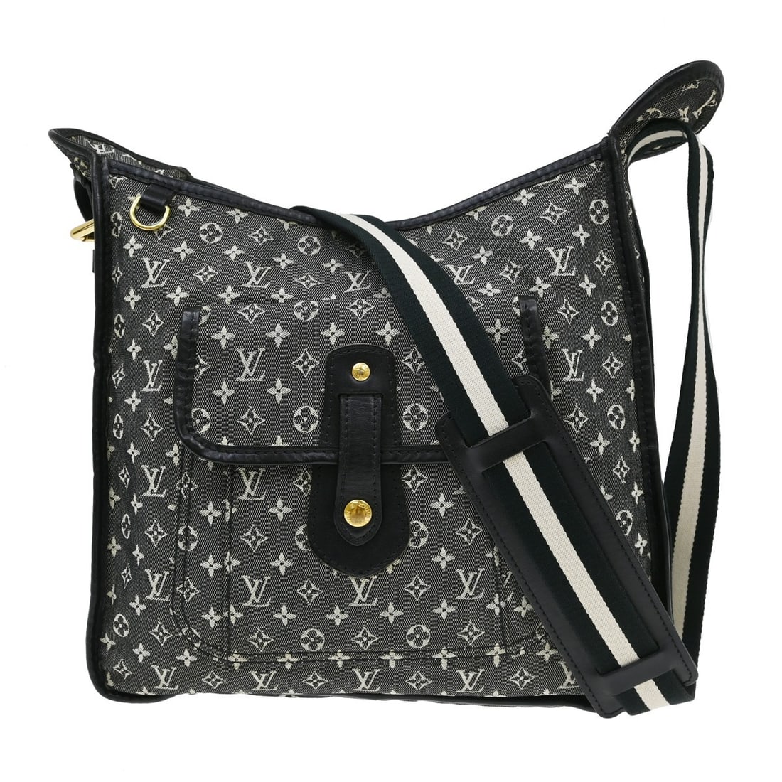 Louis Vuitton Bouzas Marie Kate Shoulder Bag Monogram Mini Canvas Navy: Louis Vuitton Bouzas Marie Kate Shoulder Bag Monogram Mini Canvas Navy Vintage Louis Vuitton Bouzas Marie Kate shoulder bag in navy Monogram Mini canvas with leather trim. This women's medium bag feat