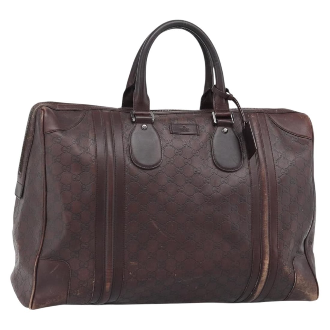 Gucci 146204 Guccissima Boston Bag Bordeaux GG Canvas Leather: Gucci 146204 Guccissima Boston Bag Bordeaux GG Canvas Leather Gucci Guccissima GG canvas Boston bag in bordeaux with leather trim and silver-tone accents. Made in Italy, this women's bag includes one 