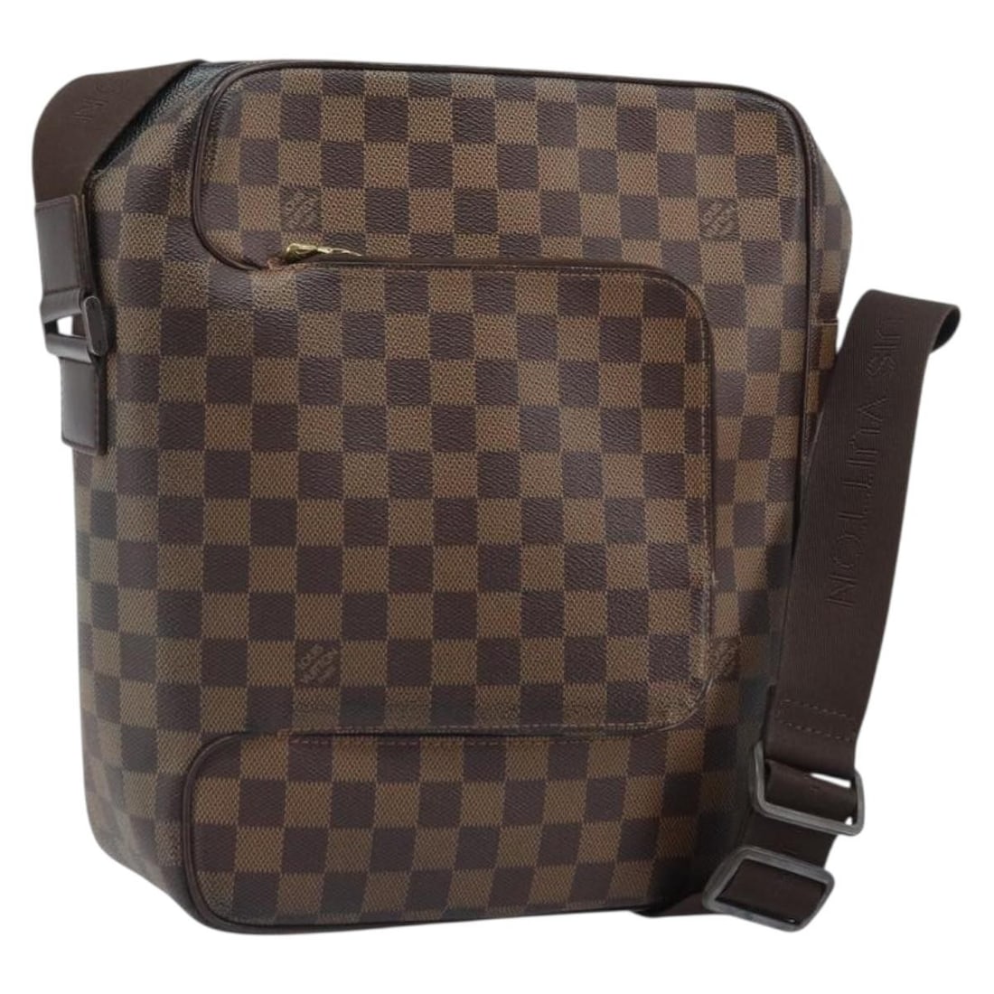 Louis Vuitton N41440 Olaf GM Damier Ebene Shoulder Bag: Louis Vuitton N41440 Olaf GM Damier Ebene Shoulder Bag Louis Vuitton Damier Ebene Olaf GM shoulder bag in Damier Ebene canvas, made in Spain. This women's shoulder bag measures approximately 31 cm W x