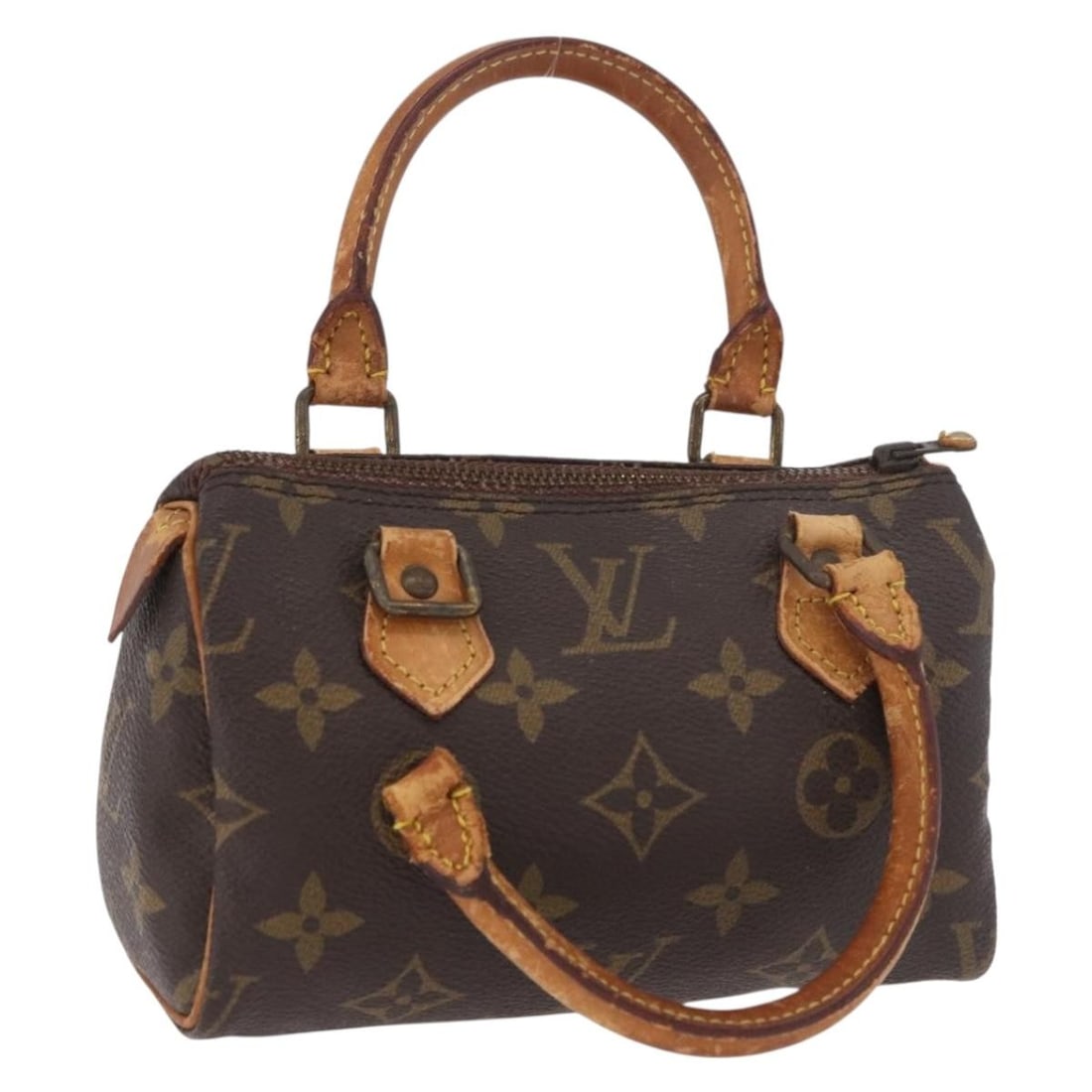 Louis Vuitton M41534 Mini Speedy Monogram Canvas Handbag: Louis Vuitton M41534 Mini Speedy Monogram Canvas Handbag Louis Vuitton Monogram Mini Speedy handbag in monogram canvas, made in France. This compact women's handbag is an older model with a CLAIR zipp