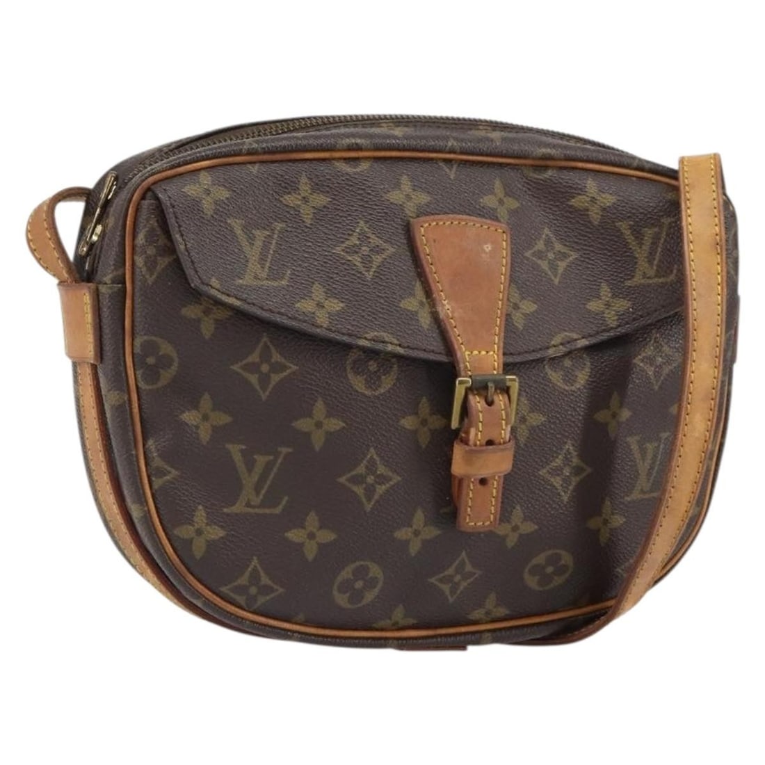 Louis Vuitton Jeune Fille MM Monogram Canvas Shoulder Bag M51226: Louis Vuitton Jeune Fille MM Monogram Canvas Shoulder Bag M51226 Louis Vuitton Jeune Fille MM shoulder bag in Monogram canvas, made in France. This women's bag shows heavy use with visible wear throug