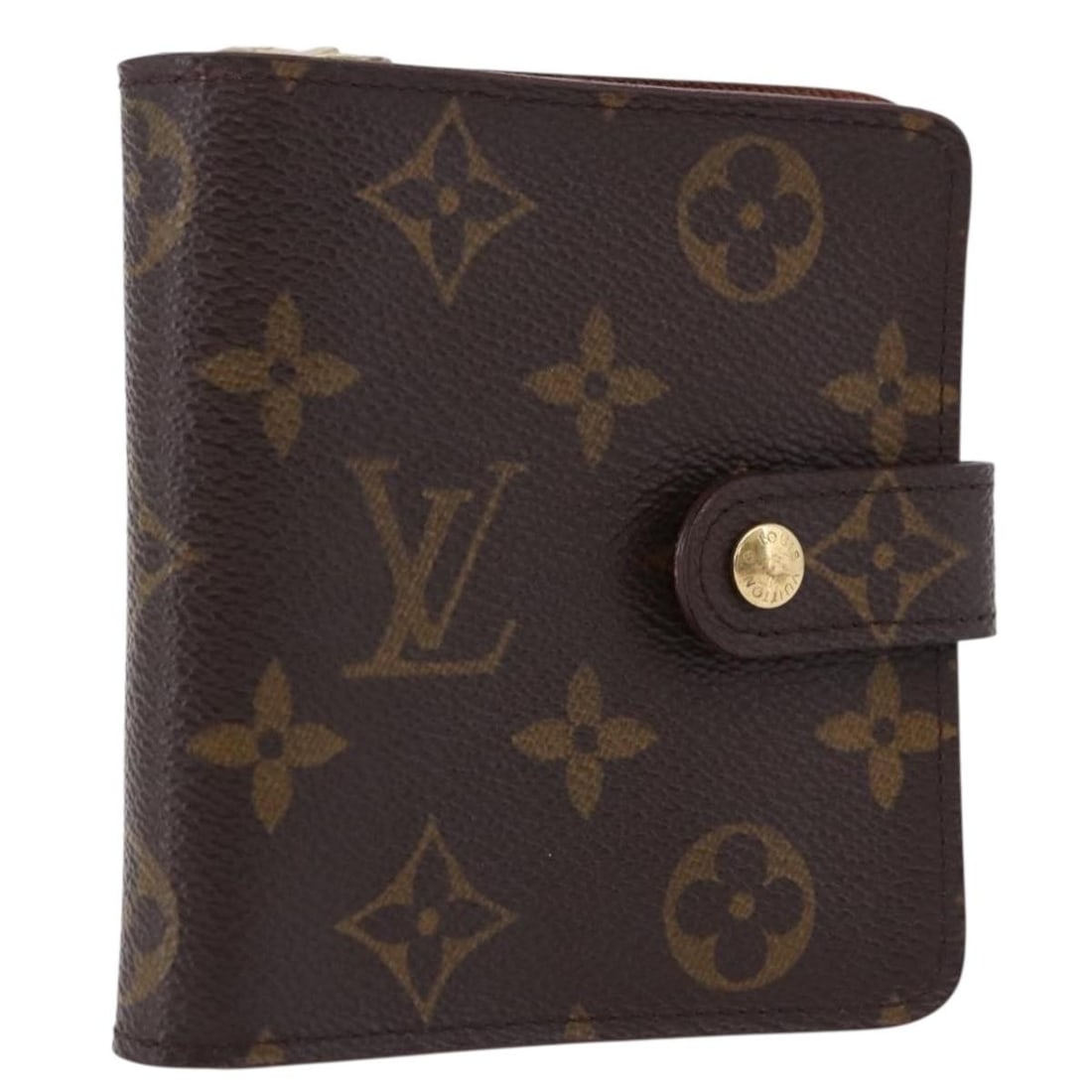 Louis Vuitton M61667 Monogram Canvas Zip Compact Wallet: Louis Vuitton M61667 Monogram Canvas Zip Compact Wallet Compact zip wallet in Monogram canvas with a fold-over design and zip-around compartment. This pre-owned piece shows heavy signs of use, includi