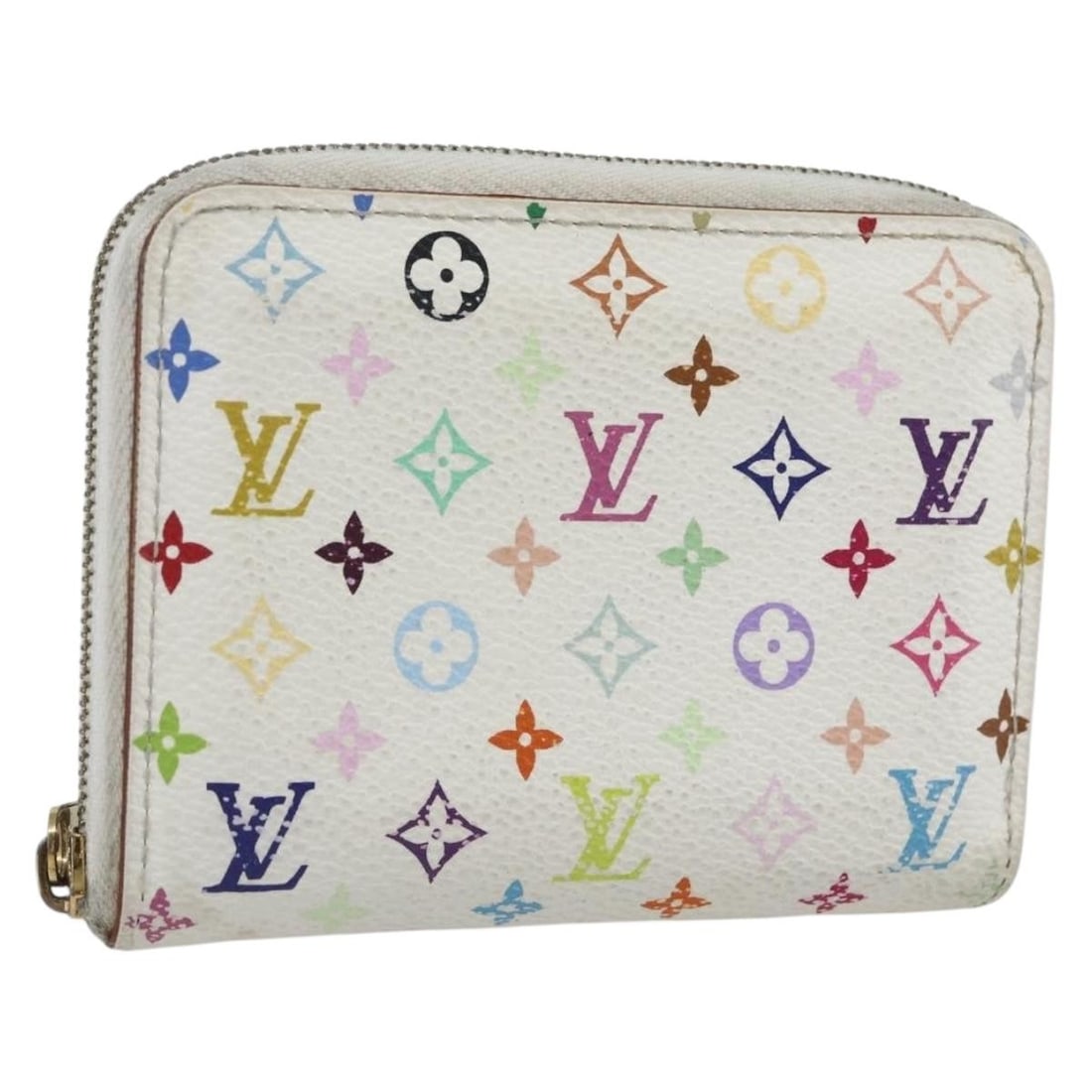 Louis Vuitton M93741 Zippy Coin Purse White Monogram Multicolor Canvas (1 of 18)