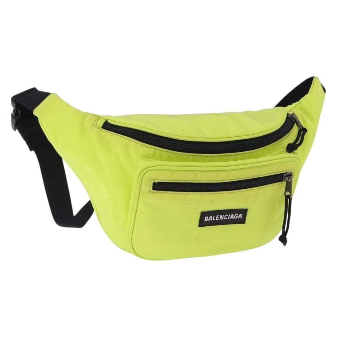Balenciaga 482389 nylon body bag in yellow silver: Balenciaga 482389 nylon body bag in yellow silver Balenciaga Explorer body bag in yellow and silver nylon. This women's bag is made in Italy and features a compact, functional silhouette. It is offere