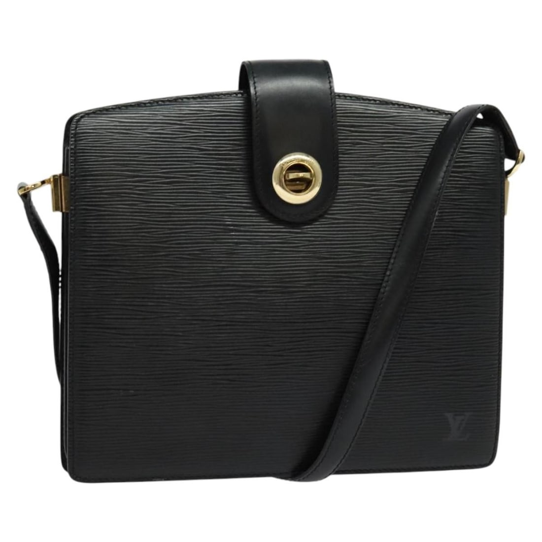 Louis Vuitton M52342 Capuchin Black Epi Leather Shoulder Bag: Louis Vuitton M52342 Capuchin Black Epi Leather Shoulder Bag Louis Vuitton Capuchin shoulder bag in black Epi leather, made in France. This women's bag features a shoulder strap with an approximate dr
