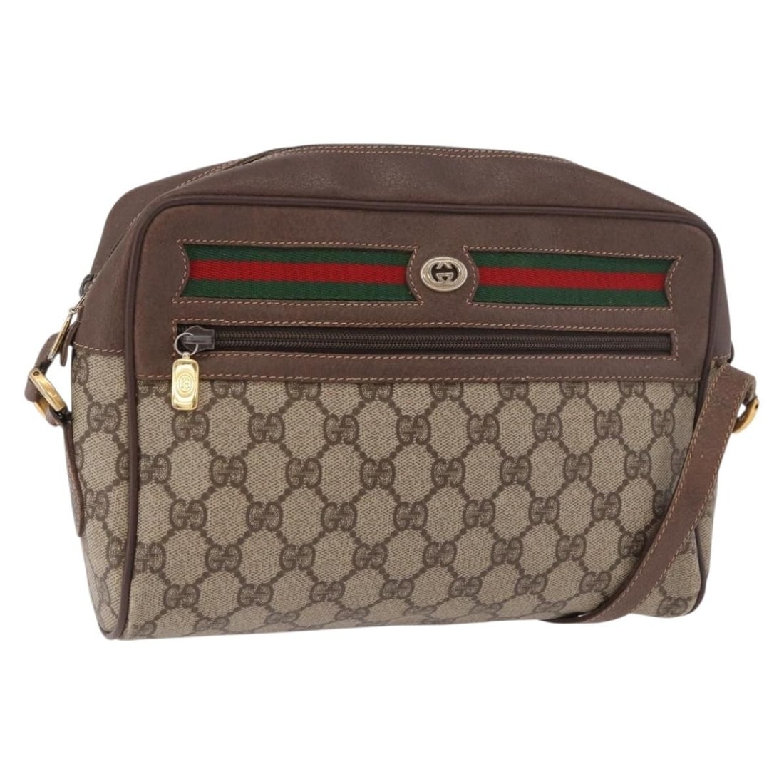 GUCCI Sherry Line GG Supreme PVC Shoulder Bag Beige Red: GUCCI Sherry Line GG Supreme PVC Shoulder Bag Beige Red Authentic Gucci GG Supreme Web Sherry Line shoulder bag in beige and red PVC leather with GG canvas. This women's shoulder bag was made in Italy