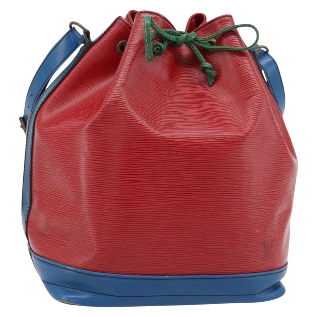 Louis Vuitton M44084 Epi Noe Shoulder Bag Red Blue Leather: Louis Vuitton M44084 Epi Noe Shoulder Bag Red Blue Leather Louis Vuitton Epi Noe shoulder bag in red and blue Epi leather. This women's shoulder bag is made in France and features the M44084 model des