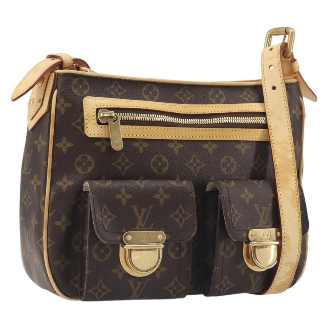 Louis Vuitton M40045 Hudson GM Monogram Canvas Shoulder Bag (1 of 18)