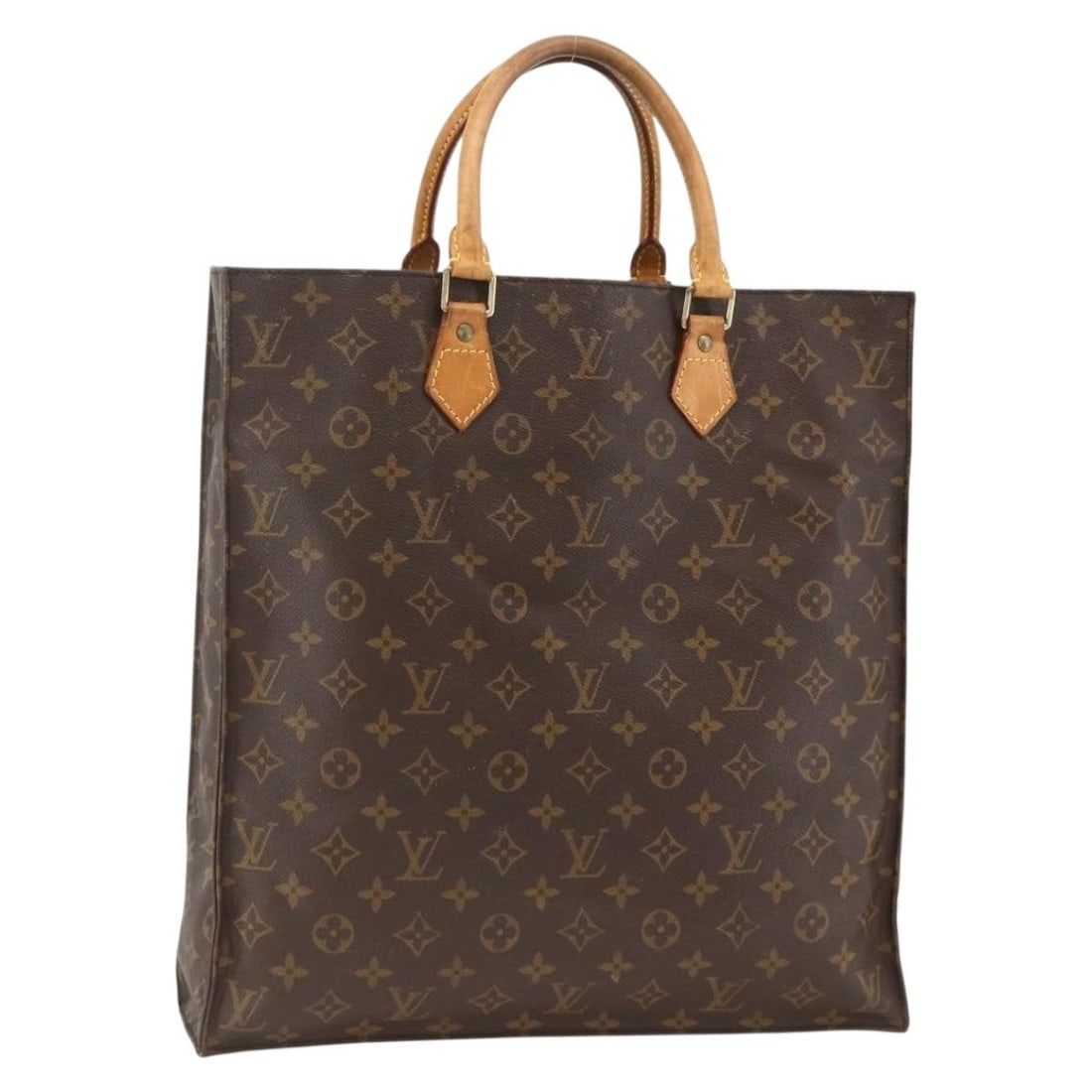 Louis Vuitton M51140 Sac Plat Monogram Canvas Tote Bag: Louis Vuitton M51140 Sac Plat Monogram Canvas Tote Bag Louis Vuitton Sac Plat handbag in Monogram canvas, model M51140. Made in France, this women's bag is offered without the original box or dust bag