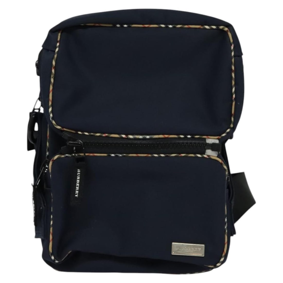 Burberry Vintage Nylon Shoulder Bag Navy 14cm x 22cm x 7cm: Burberry Vintage Nylon Shoulder Bag Navy 14cm x 22cm x 7cm Burberry Vintage nylon bag for women in navy. It is described as being in good condition with visible wear, including rubbing, some loss of s
