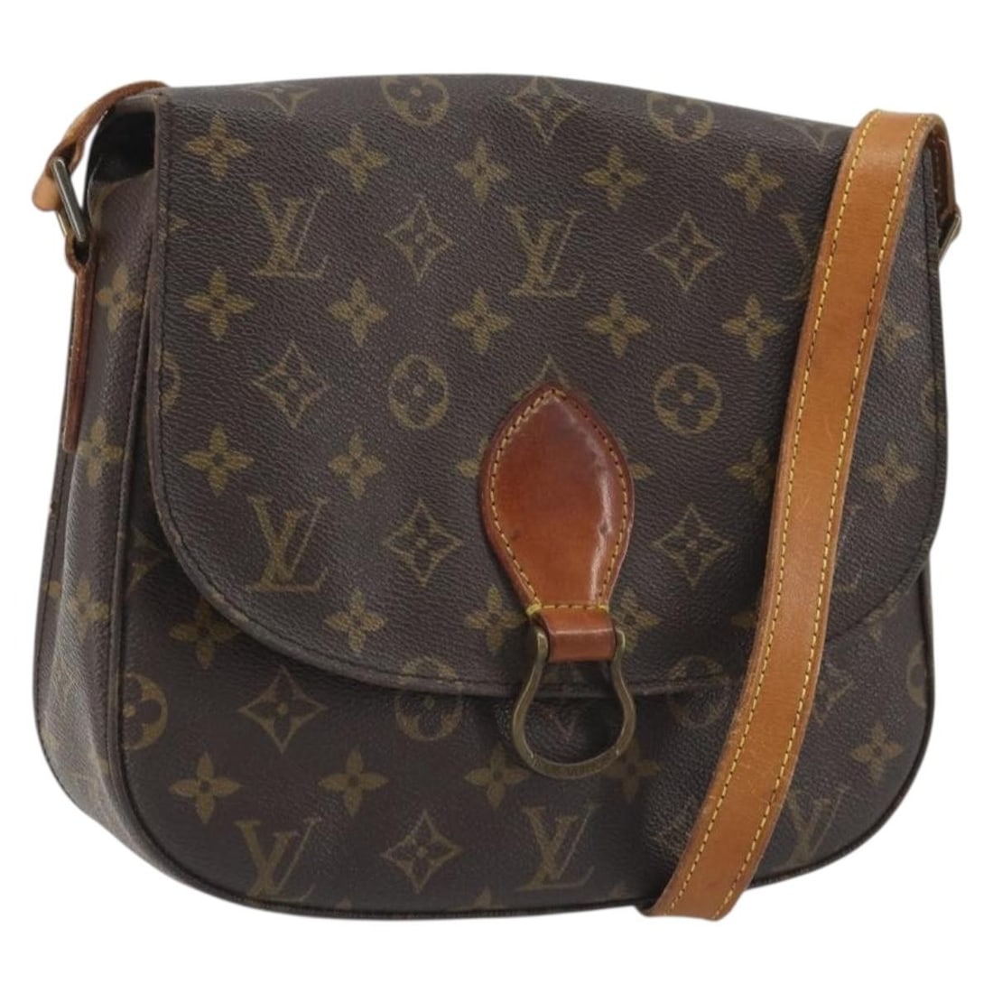 Louis Vuitton M51242 Saint Cloud GM Monogram Canvas Shoulder Bag: Louis Vuitton M51242 Saint Cloud GM Monogram Canvas Shoulder Bag Louis Vuitton Saint Cloud GM shoulder bag in Monogram canvas, made in France. This women's bag is a heavily used piece with visible wea
