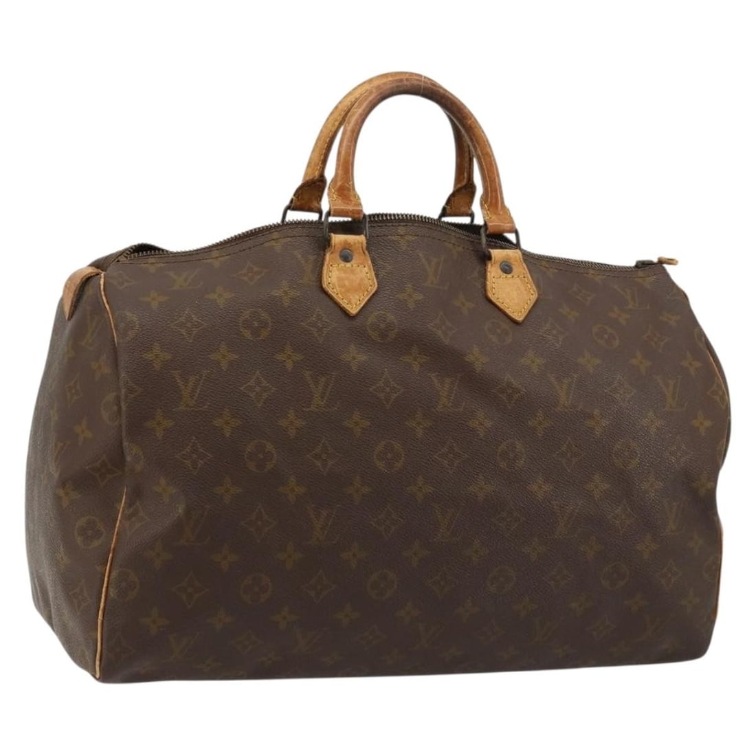 Louis Vuitton M41522 Speedy 40 Monogram Canvas Handbag: Louis Vuitton M41522 Speedy 40 Monogram Canvas Handbag Vintage Louis Vuitton Speedy 40 handbag in Monogram canvas, model M41522, made in France. This women's handbag is an older model with a CLAIR zip