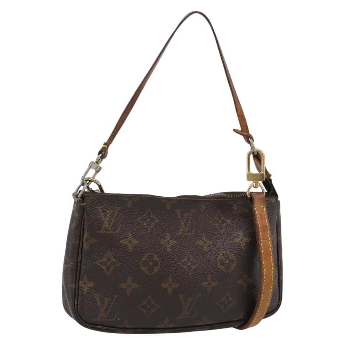 Louis Vuitton M51980 Monogram Canvas Pochette Accessoires Pouch Strap: Louis Vuitton M51980 Monogram Canvas Pochette Accessoires Pouch Strap Louis Vuitton Monogram Pochette Accessoires pouch in monogram canvas with shoulder strap. Made in France, this women's pouch shows
