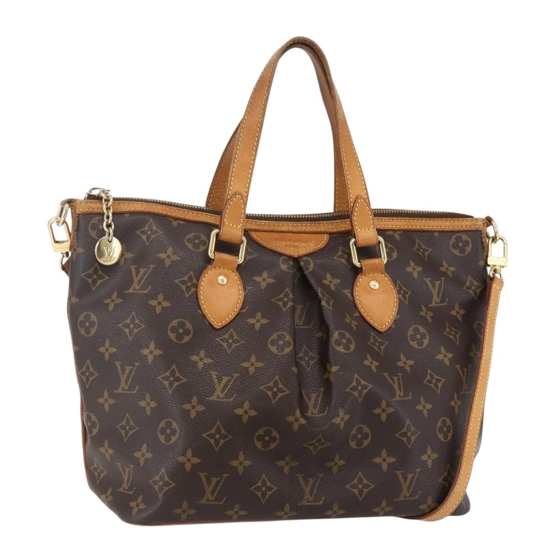 Louis Vuitton M40145 Palermo PM Monogram Canvas Tote with Strap: Louis Vuitton M40145 Palermo PM Monogram Canvas Tote with Strap Louis Vuitton Palermo PM tote bag in Monogram canvas with a detachable shoulder strap. This women's bag is made in France and shows heav
