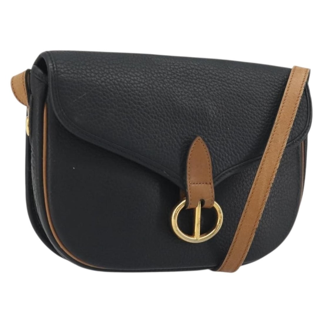 Christian Dior Vintage CD Flap black leather handbag: Christian Dior Vintage CD Flap black leather handbag Vintage Christian Dior CD Flap bag in black leather. This women's bag is made in France and remains in good condition, showing shape loss, light we