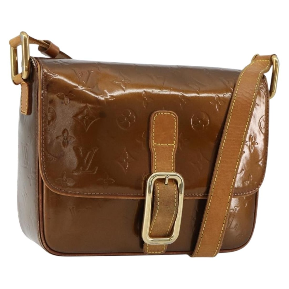 Louis Vuitton Christie GM Monogram Vernis Patent Leather Shoulder Bag Bronze: Louis Vuitton Christie GM Monogram Vernis Patent Leather Shoulder Bag Bronze Louis Vuitton Christie GM shoulder bag in bronze Monogram Vernis patent leather. Made in France, this women's shoulder bag 